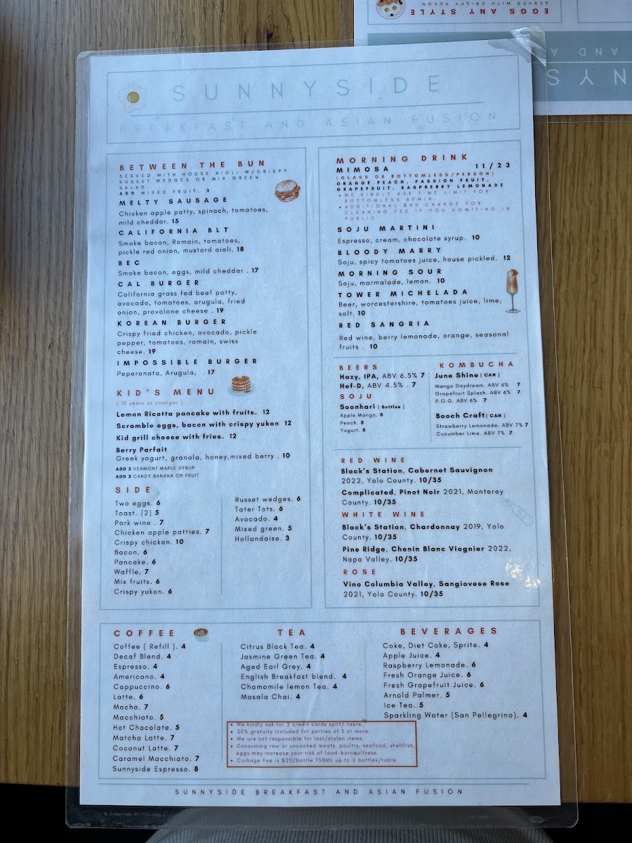 Sunny Side Breakfast Menu - Image 2